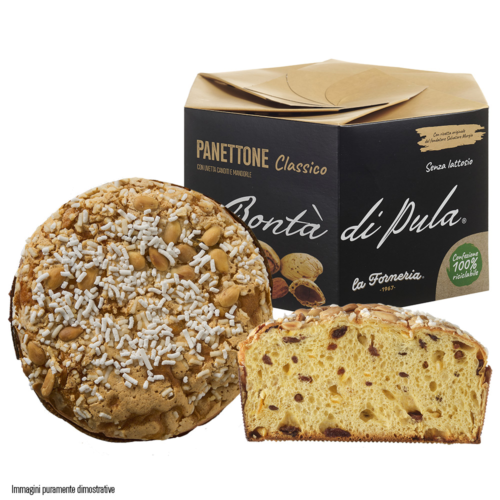 Panettone Classico Mandorlato 750 g - La Forneria - Bontà di Pula, Panettoni,  Pandori, Colombe e Dolci Artigianali dal 1967